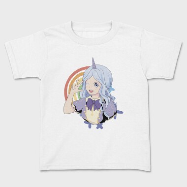 Unicorn Rainbow Girl, Tricou Copii