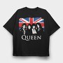 Union Jack Queen, Tricou Oversize Barbati (Unisex)