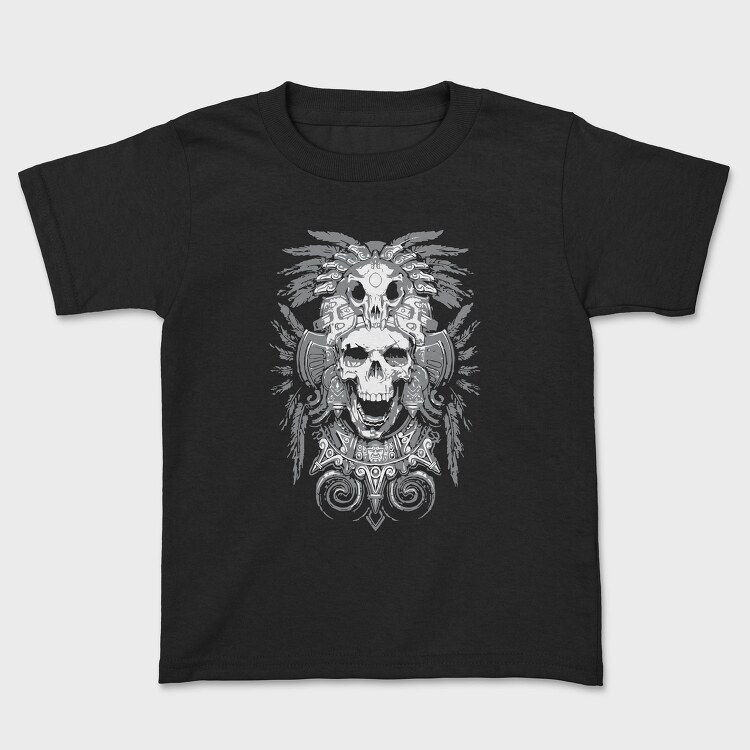 Warrior Skull Feathers, Tricou Copii