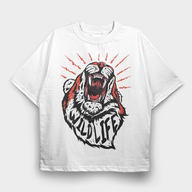 Wildlife Roar, Tricou Oversize Barbati (Unisex)