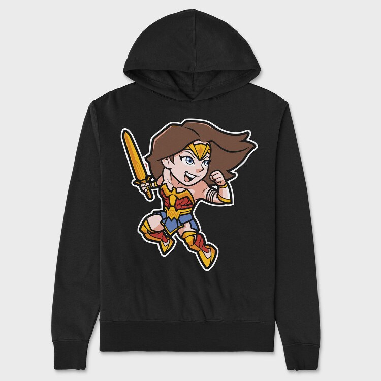 Wonder Girl Warrior, Hanorac Oversize Barbati (Unisex)