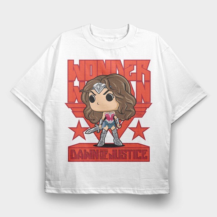 Wonder Woman Justice, Tricou Oversize Barbati (Unisex)