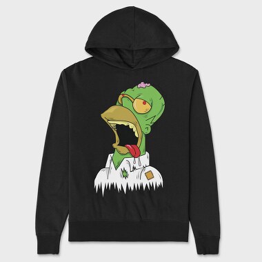 Zombie Tongue Out, Hanorac Oversize Barbati (Unisex)