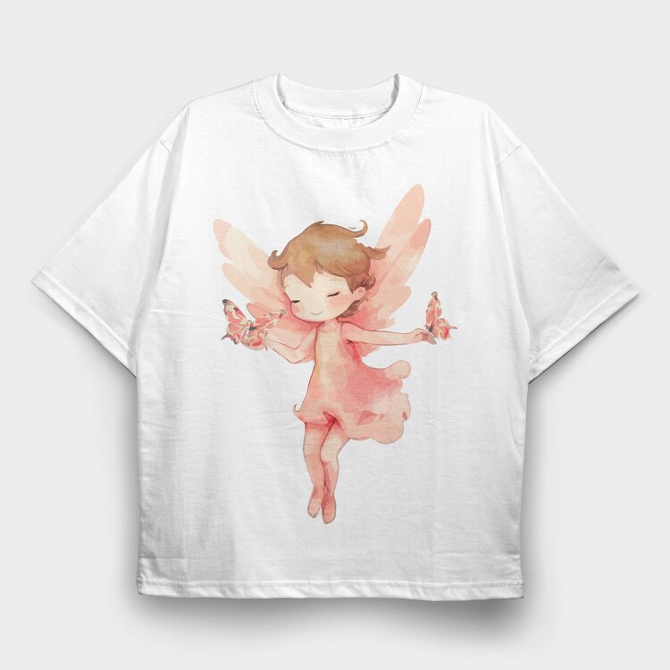 Angelic Butterfly Dreams, Tricou Oversize Barbati (Unisex)
