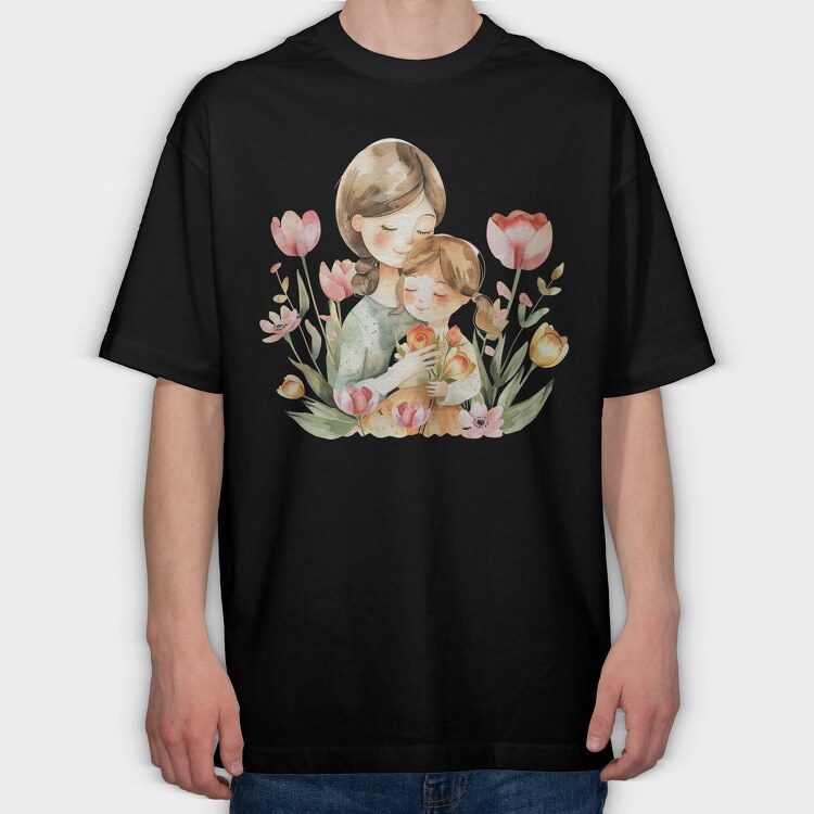 Motherhood Flower Love, Tricou Oversize Barbati (Unisex)