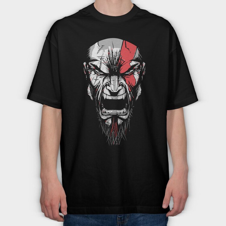 Red Skull Grin, Tricou Oversize Barbati (Unisex)