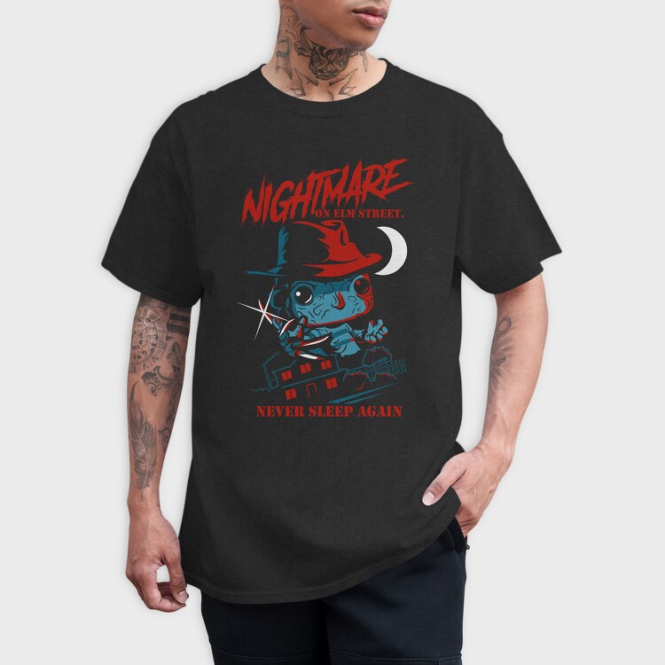 Nightmare Elm Street Horror, Tricou Barbati (Unisex)