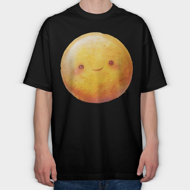 Moon Smile Glow, Tricou Oversize Barbati (Unisex)