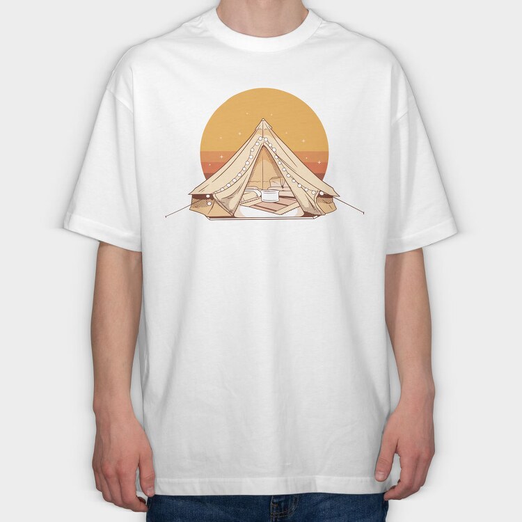 Retro Glamping, Tricou Oversize Barbati (Unisex)