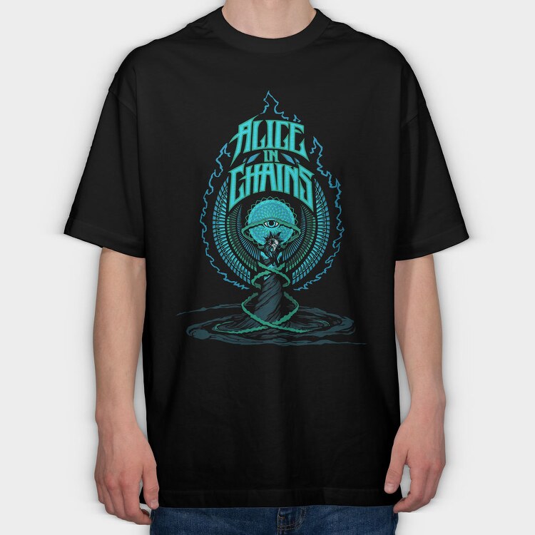 Alice In Chains Eye, Tricou Oversize Barbati (Unisex)
