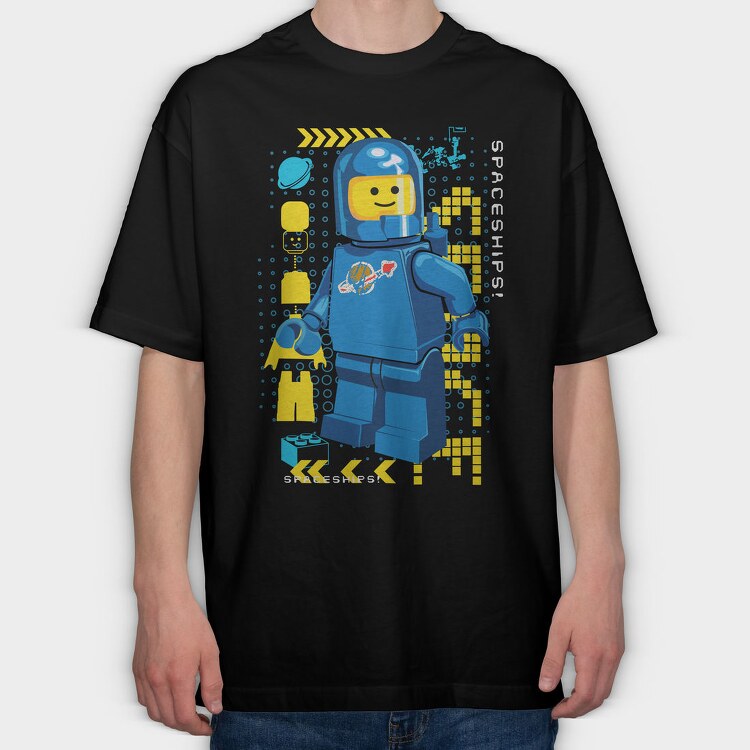 Lego Space Explorer, Tricou Oversize Barbati (Unisex)
