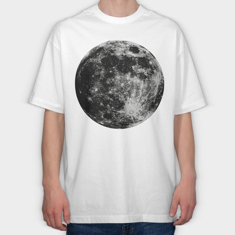 Moon Solar System, Tricou Oversize Barbati (Unisex)