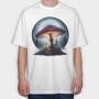 Moonlit Mushroom Glow, Tricou Oversize Barbati (Unisex)