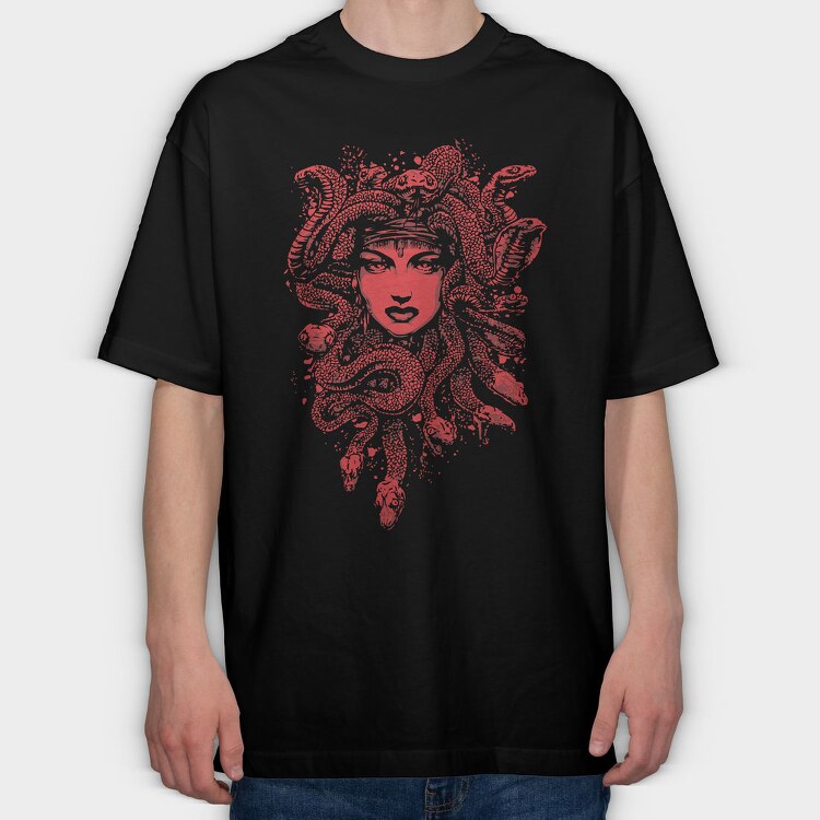 Red Snake Queen, Tricou Oversize Barbati (Unisex)