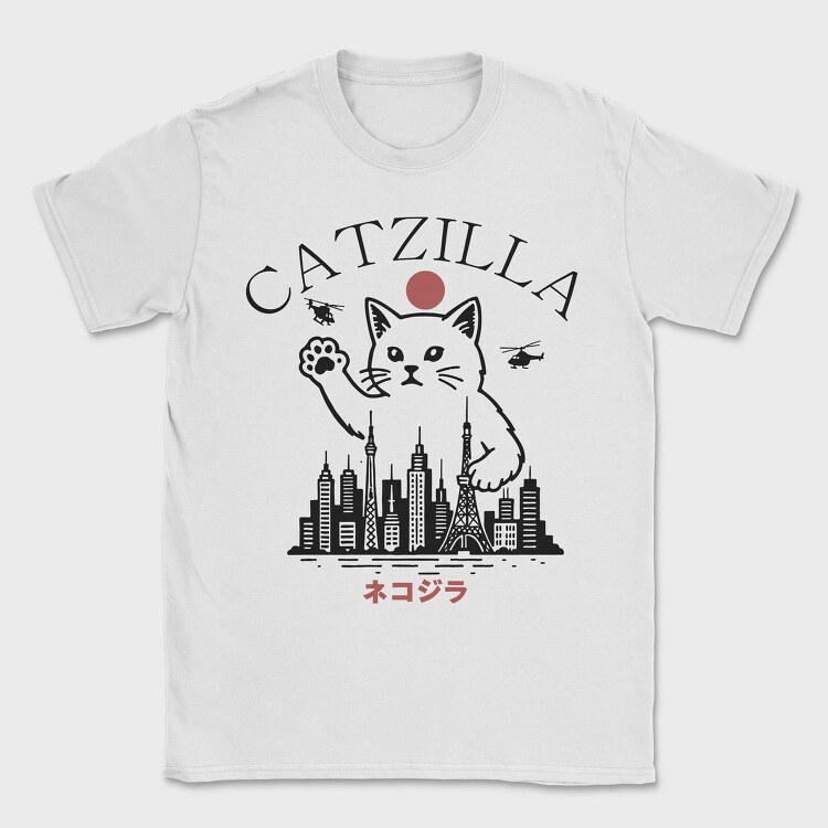 Catzilla City Destruction, Tricou Barbati (Unisex)