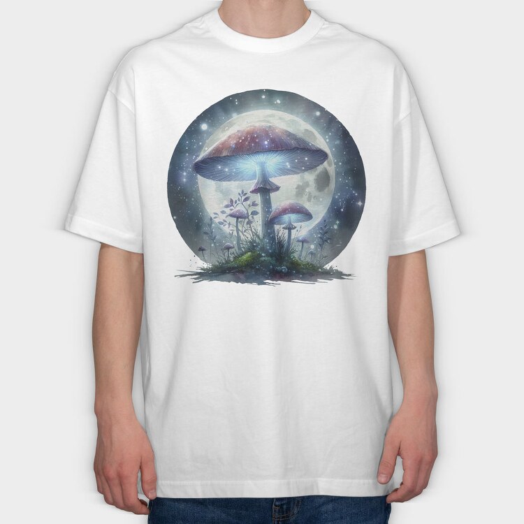 Moonlit Mushrooms Glow, Tricou Oversize Barbati (Unisex)