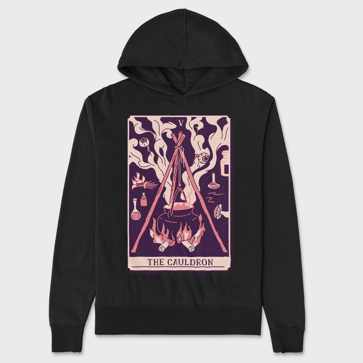 Cauldron Mystical Tarot Card The Cauldron Si, Hanorac Oversize Barbati (Unisex)