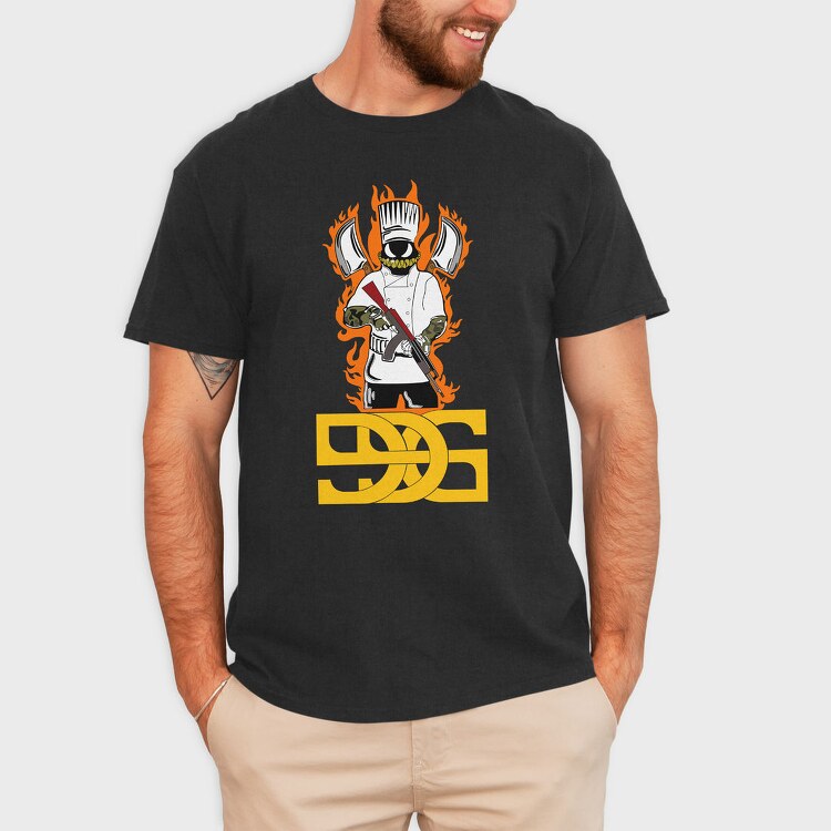 Flame Chef, Tricou Barbati (Unisex)