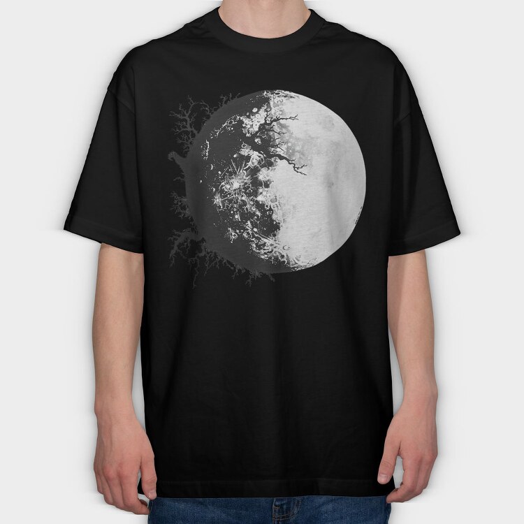 Moon Tree Rooted, Tricou Oversize Barbati (Unisex)