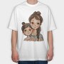 Mother Daughter Bonding, Tricou Oversize Barbati (Unisex)
