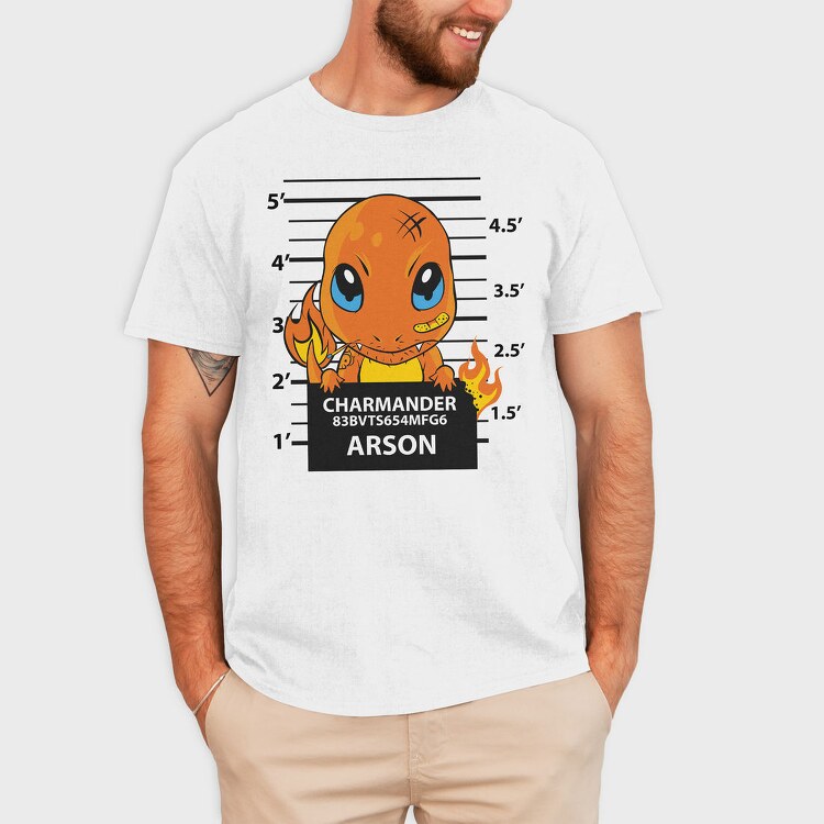 Charmander Mugshot, Tricou Barbati (Unisex)