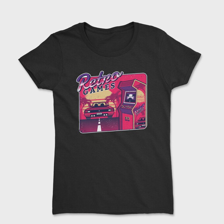 Retro Games Car, Tricou Femei