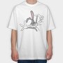 Angry Bugs Bunny, Tricou Oversize Barbati (Unisex)