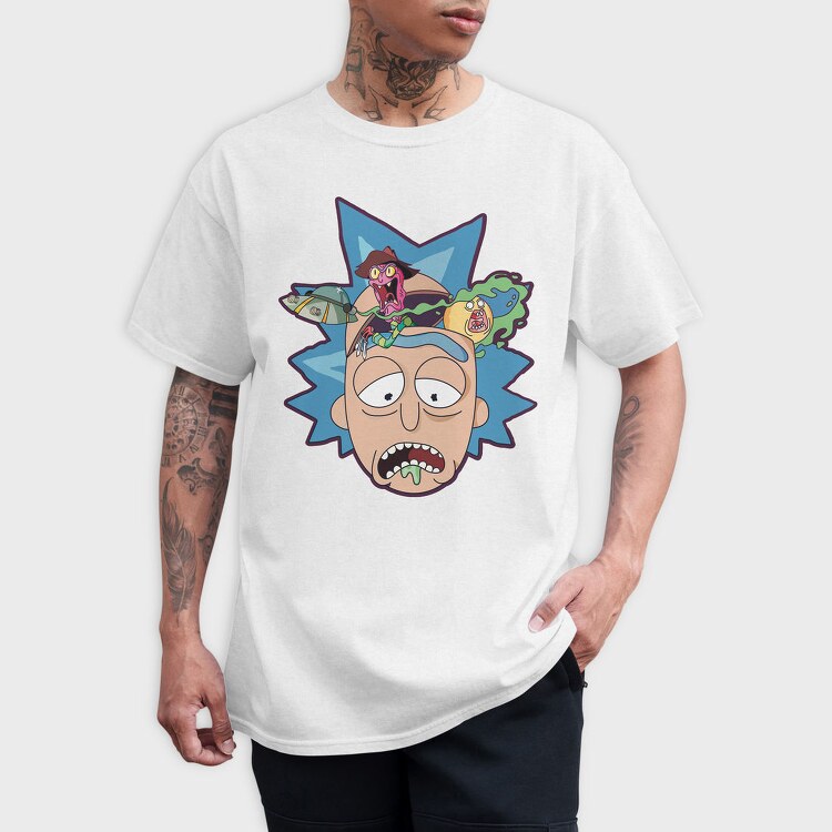 Rick And Morty Madness, Tricou Barbati (Unisex)
