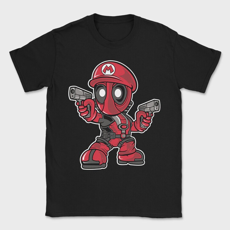 Deadpool Mario, Tricou Barbati (Unisex)