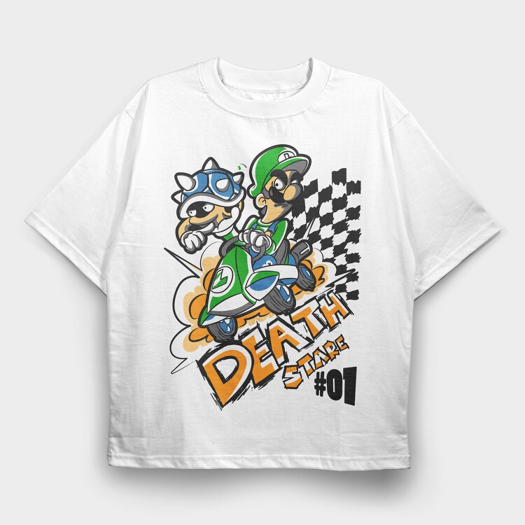 Death Star Race, Tricou Oversize Barbati (Unisex)