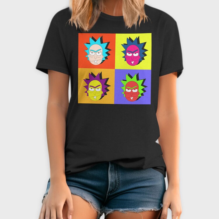 Rick And Morty Pop Art, Tricou Barbati (Unisex)
