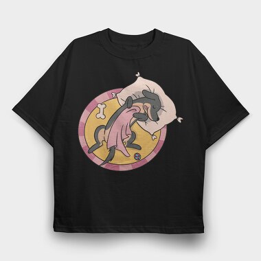 Dog Dream Bone, Tricou Oversize Barbati (Unisex)