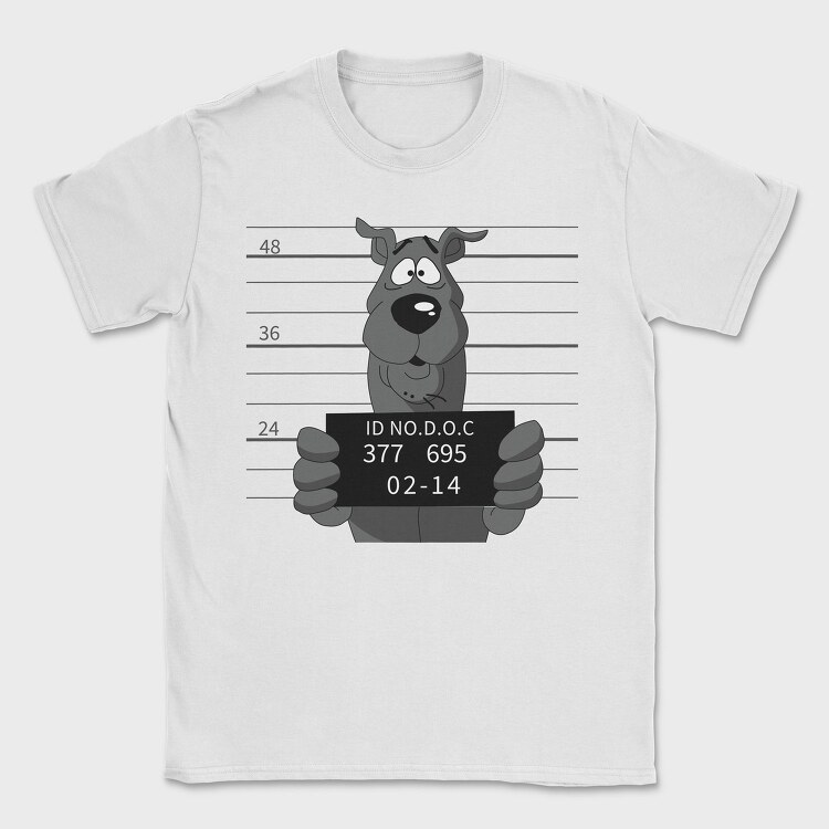 Dog Mugshot Id, Tricou Barbati (Unisex)