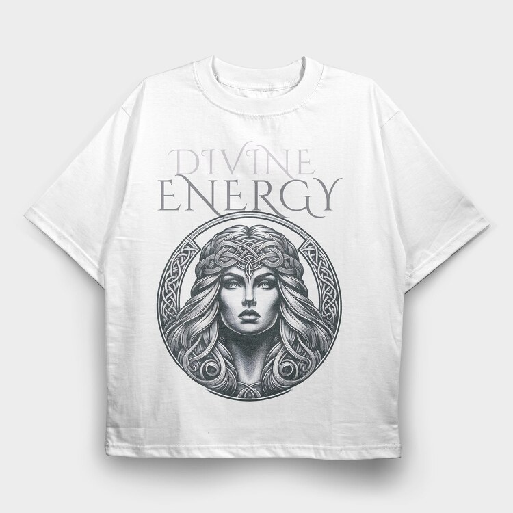 Celtic Goddess Divine Energy, Tricou Oversize Barbati (Unisex)