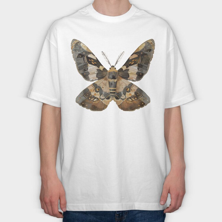 Moon Wings Silhouette, Tricou Oversize Barbati (Unisex)