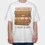 Retro Book Tower, Tricou Oversize Barbati (Unisex)