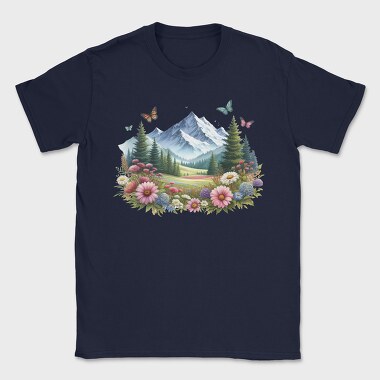 Mountain Flower Butterfly, Tricou Barbati (Unisex)