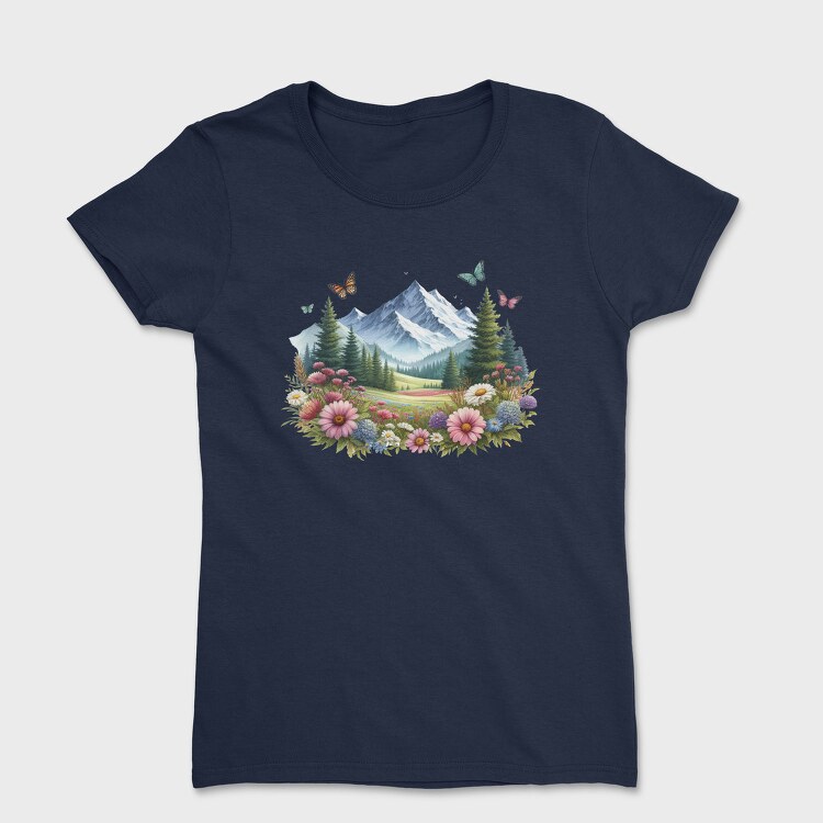 Mountain Flower Butterfly, Tricou Femei