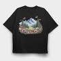 Mountain Flower Butterfly, Tricou Oversize Barbati (Unisex)