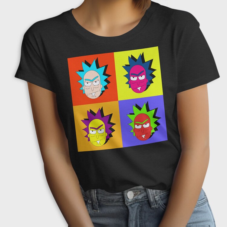 Rick And Morty Pop Art, Tricou Femei