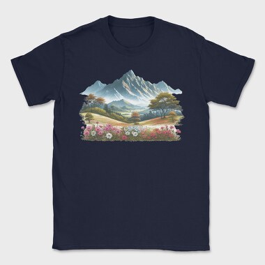 Mountain Flower Field, Tricou Barbati (Unisex)