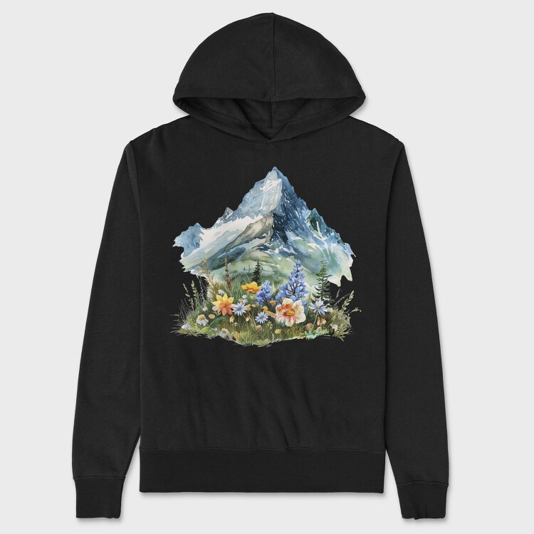 Mountain Flowers Bloom, Hanorac Oversize Barbati (Unisex)