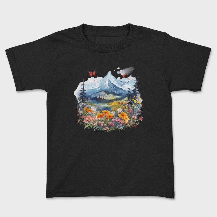 Mountain Flowers Butterflies, Tricou Copii