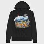 Mountain Flowers Butterflies, Hanorac Oversize Barbati (Unisex)