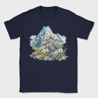 Mountain Flowers Snowy, Tricou Barbati (Unisex)