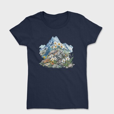 Mountain Flowers Snowy, Tricou Femei