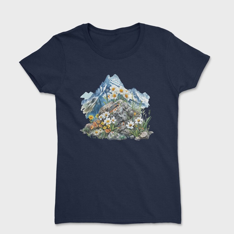 Mountain Flowers Snowy, Tricou Femei