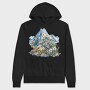 Mountain Flowers Snowy, Hanorac Oversize Barbati (Unisex)