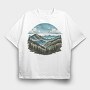 Mountain Forest Clipart, Tricou Oversize Barbati (Unisex)