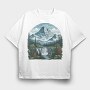 Mountain Forest Falls, Tricou Oversize Barbati (Unisex)